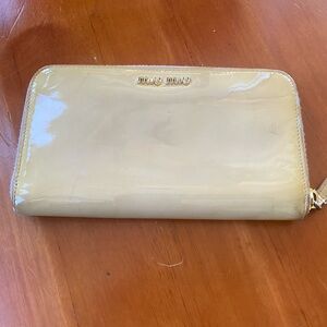 Miu Miu Yellow Pat Leather Wallet 7" x4".